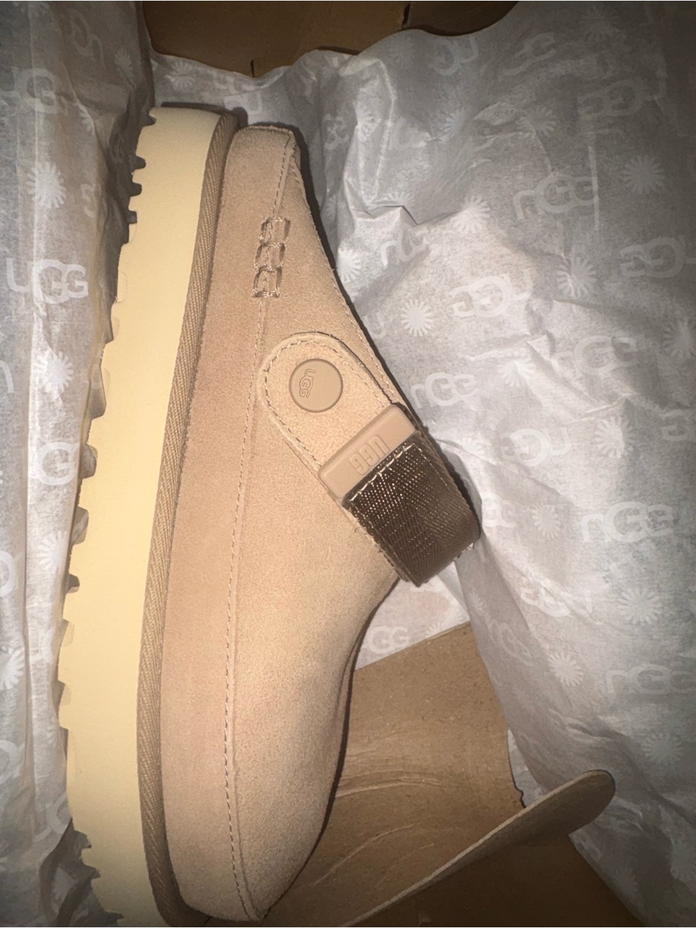 UGG Men’s Suede Slip-On Mule in Chestnut Tan